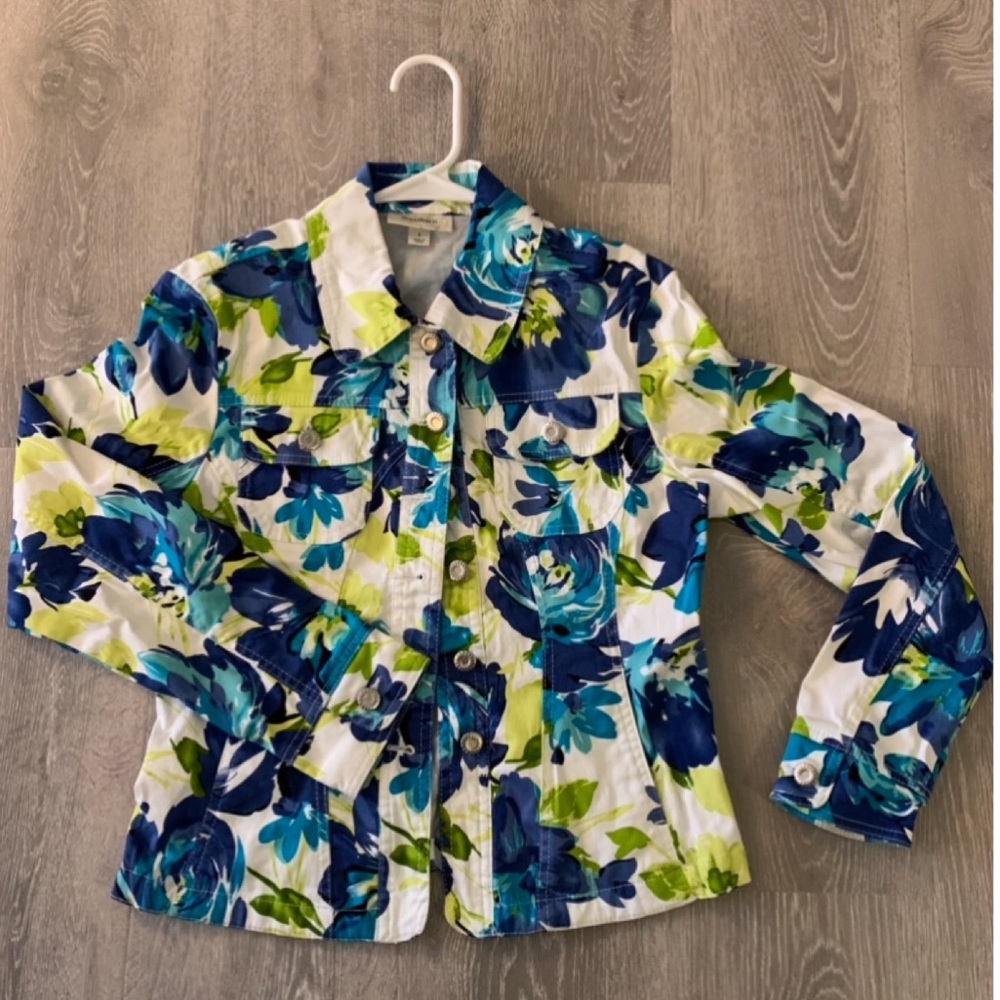 dress barn flower print jacket